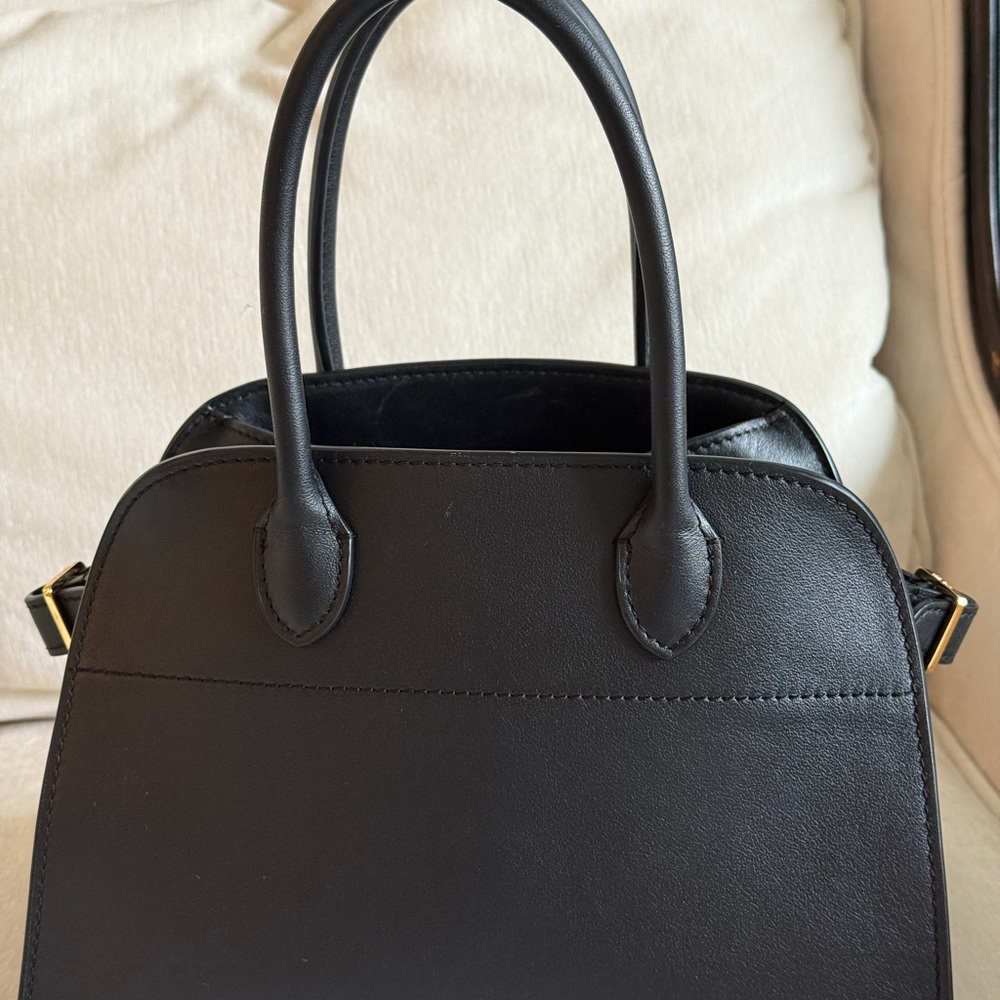The Row Margaux 10 Black Leather Top Handle Bag | Made in Italy | Authentic - Picture 3 of 15